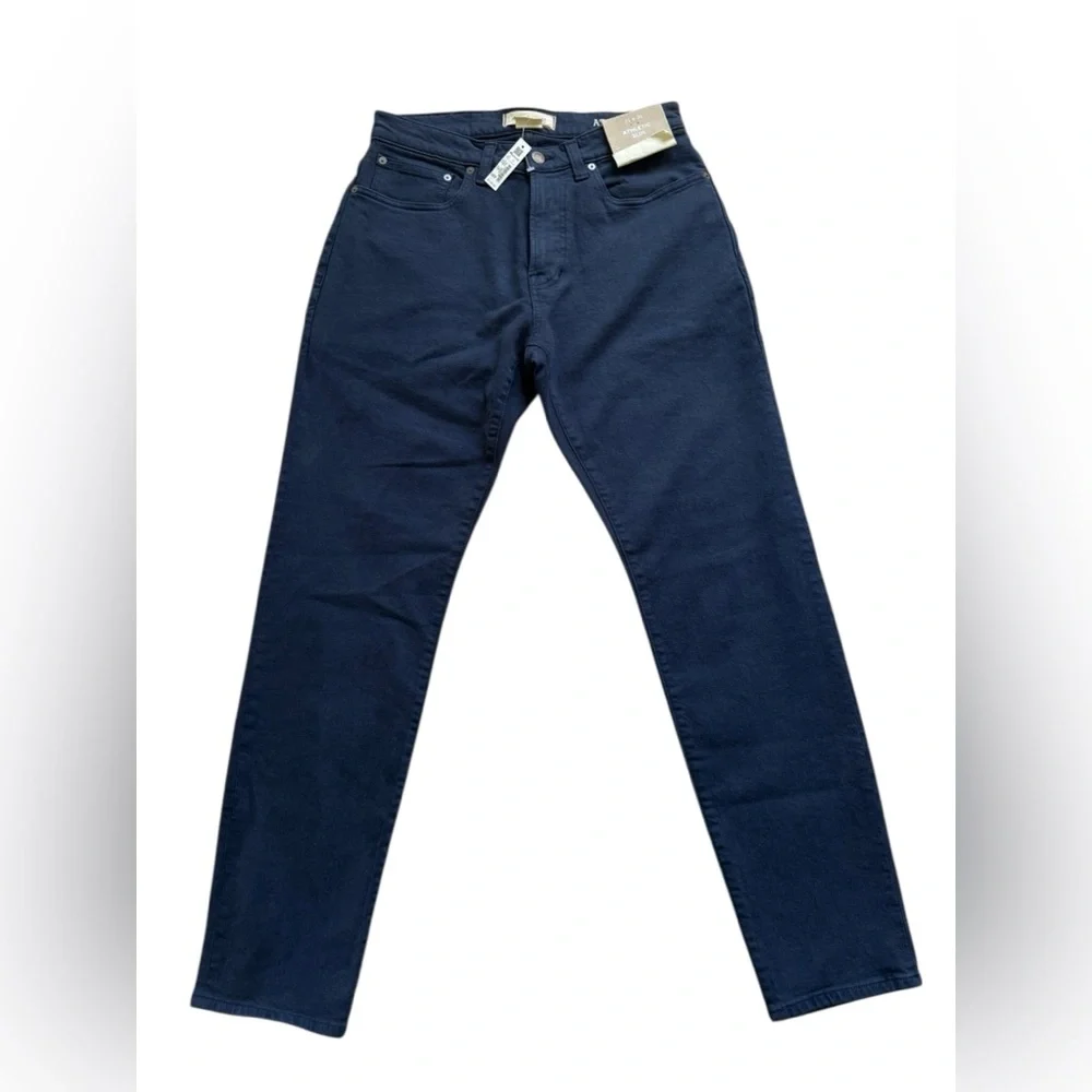 Madewell Athletic Slim Straight Jeans Mens 31x30 Dark Wash Stretch Tapered NWT